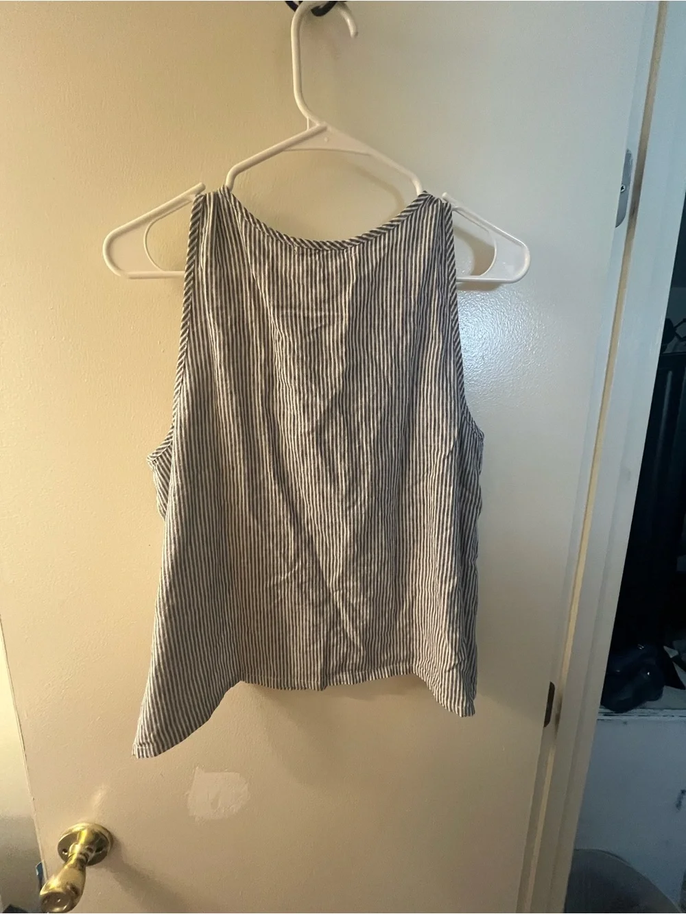 Women’s Blue And White Striped Tank Top - Lightweight Summer Layer